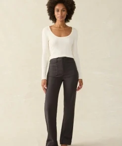 Clearance Stretch Terry Patch Pocket Pant - Women Pants