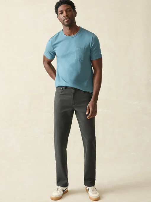 Sale Stretch Terry 5-Pocket Athletic Fit Pant - Pants