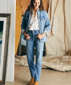 Best Stretch Terry Trucker Jacket - Women Blazers & Outerwear