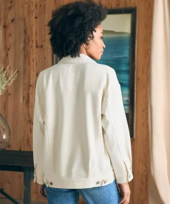 Outlet Stretch Terry Trucker Jacket - Women Blazers & Outerwear