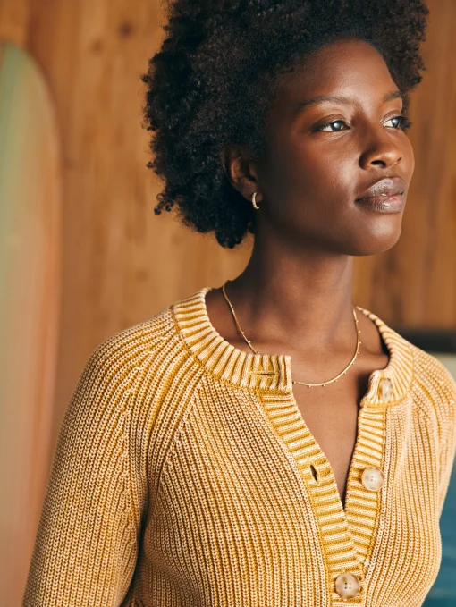 Discount Sunwashed Fisherman Cardigan - Women Sweaters