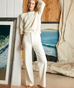 Discount Sunwashed Fisherman Crew Sweater - Women Sweaters