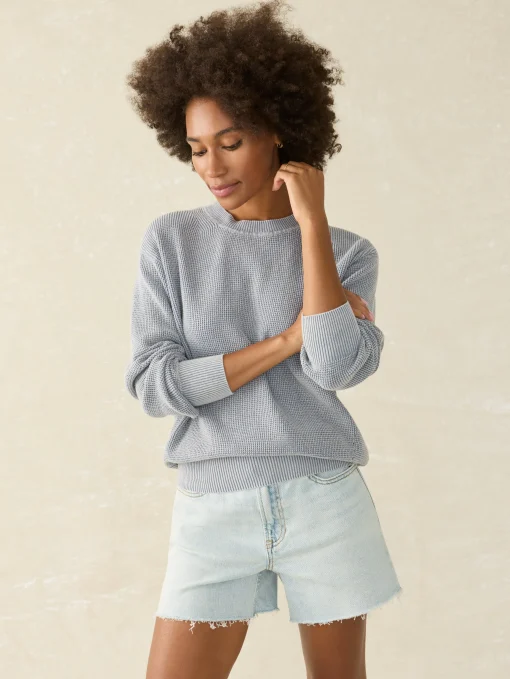 Hot Sunwashed Relaxed Sweater - Women Sweaters|Hoodies & Sweatshirts