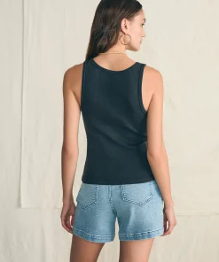 Fashion Sunwashed Rib Tank - Women T-Shirts