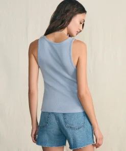 Fashion Sunwashed Rib Tank - Women T-Shirts