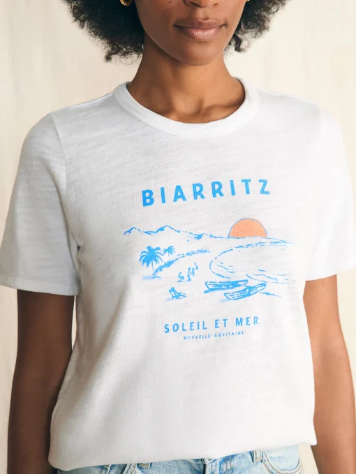 Clearance Sunwashed Slub Graphic Tee - Women T-Shirts