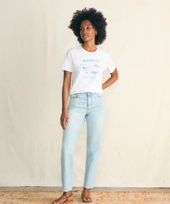 Clearance Sunwashed Slub Graphic Tee - Women T-Shirts