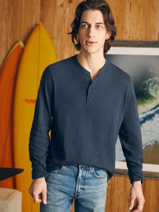 Outlet Sunwashed Slub Henley - T-Shirts & Henleys