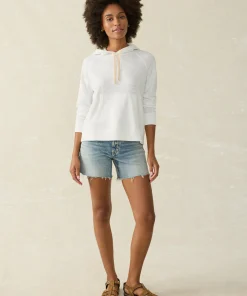 Hot Sunwashed Slub Hoodie - Women Hoodies & Sweatshirts