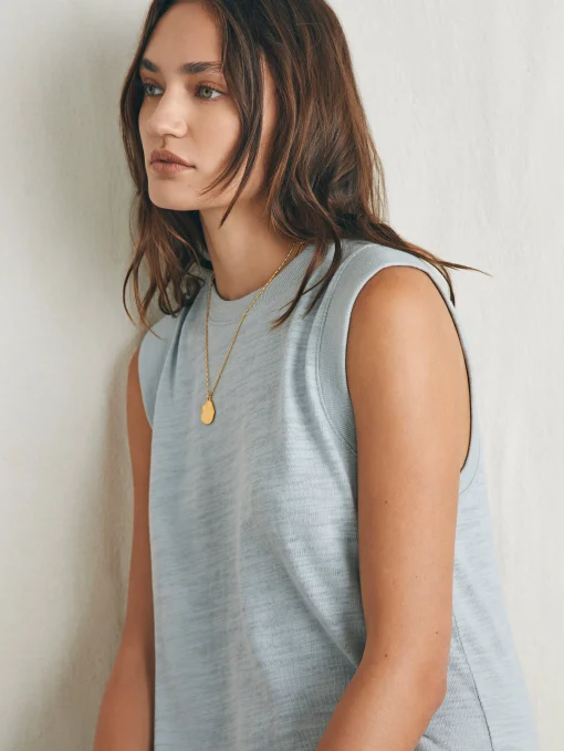 Outlet Sunwashed Slub Muscle Dress - Women Dresses