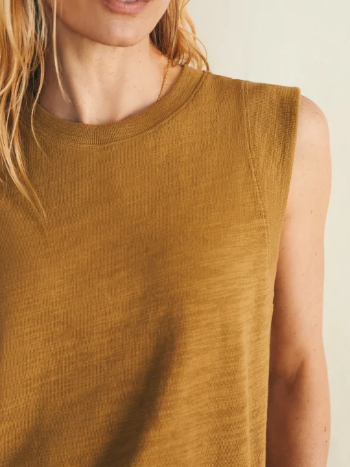 Outlet Sunwashed Slub Muscle Tank - Women T-Shirts