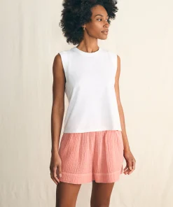 Outlet Sunwashed Slub Muscle Tank - Women T-Shirts