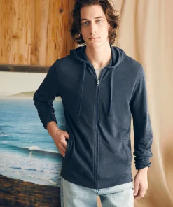 Sale Sunwashed Slub Zip Hoodie - Hoodies & Sweatshirts