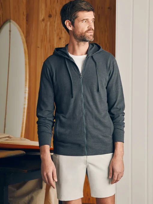 Discount Sunwashed Slub Zip Hoodie - Hoodies & Sweatshirts