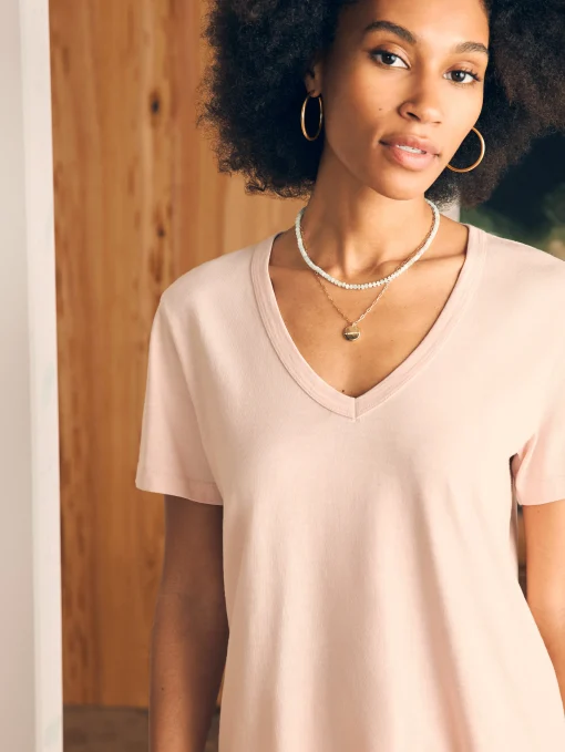 Discount Sunwashed V-Neck Tee - Women T-Shirts