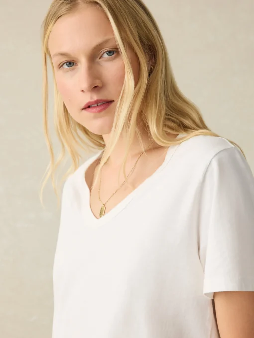 New Sunwashed V-Neck Tee - Women T-Shirts