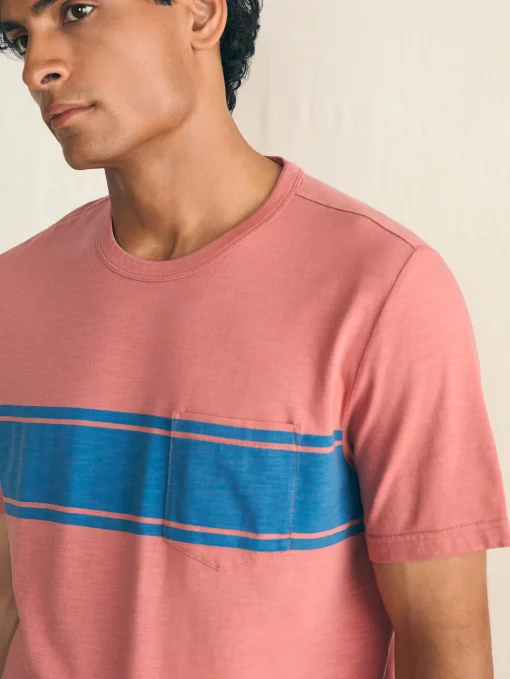 Sale Surf Stripe Sunwashed Pocket Tee - T-Shirts & Henleys