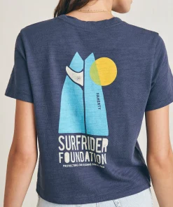 Fashion Surfrider Sunwashed Cropped Tee - Women T-Shirts