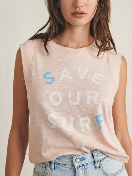 Clearance Surfrider Sunwashed Slub Muscle Tank - Women T-Shirts