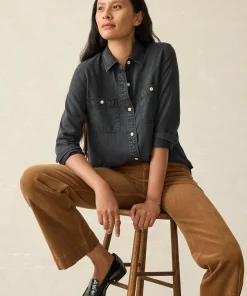 Discount Tried & True Chambray Shirt - Women Shirts & Tops